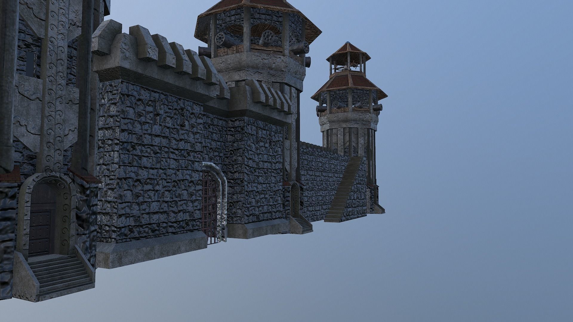 Castle Wall Level 20 3D model_32