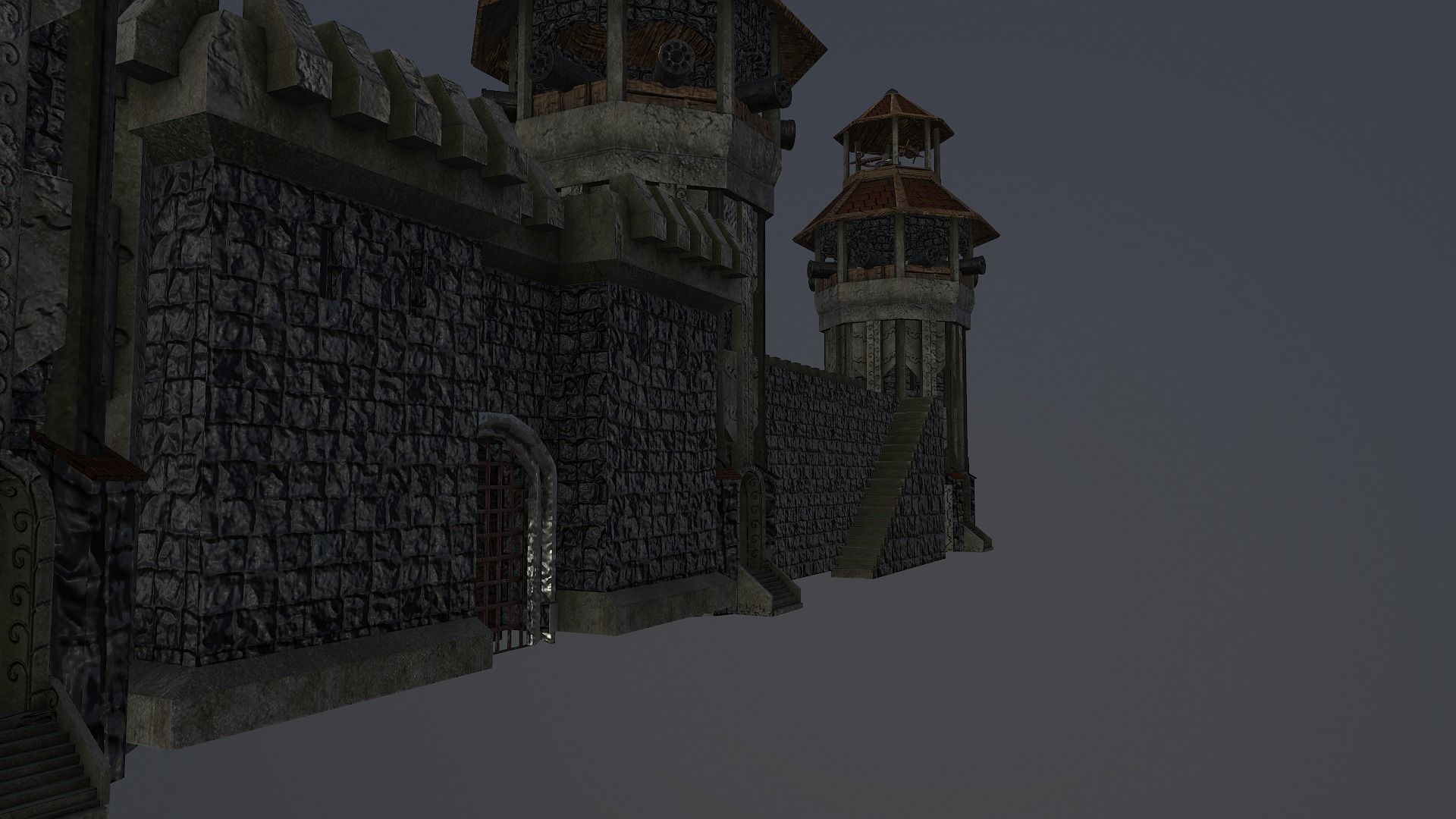 Castle Wall Level 20 3D model_25