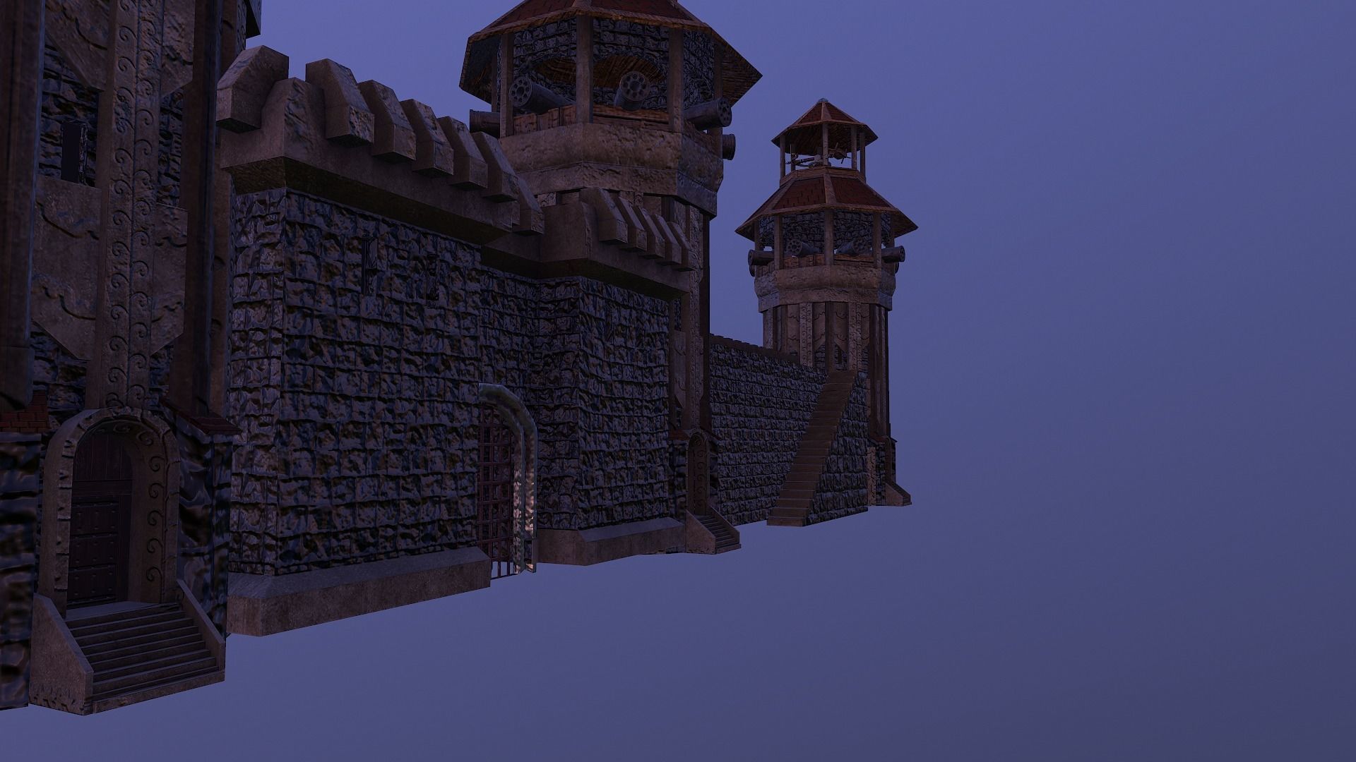 Castle Wall Level 20 3D model_31