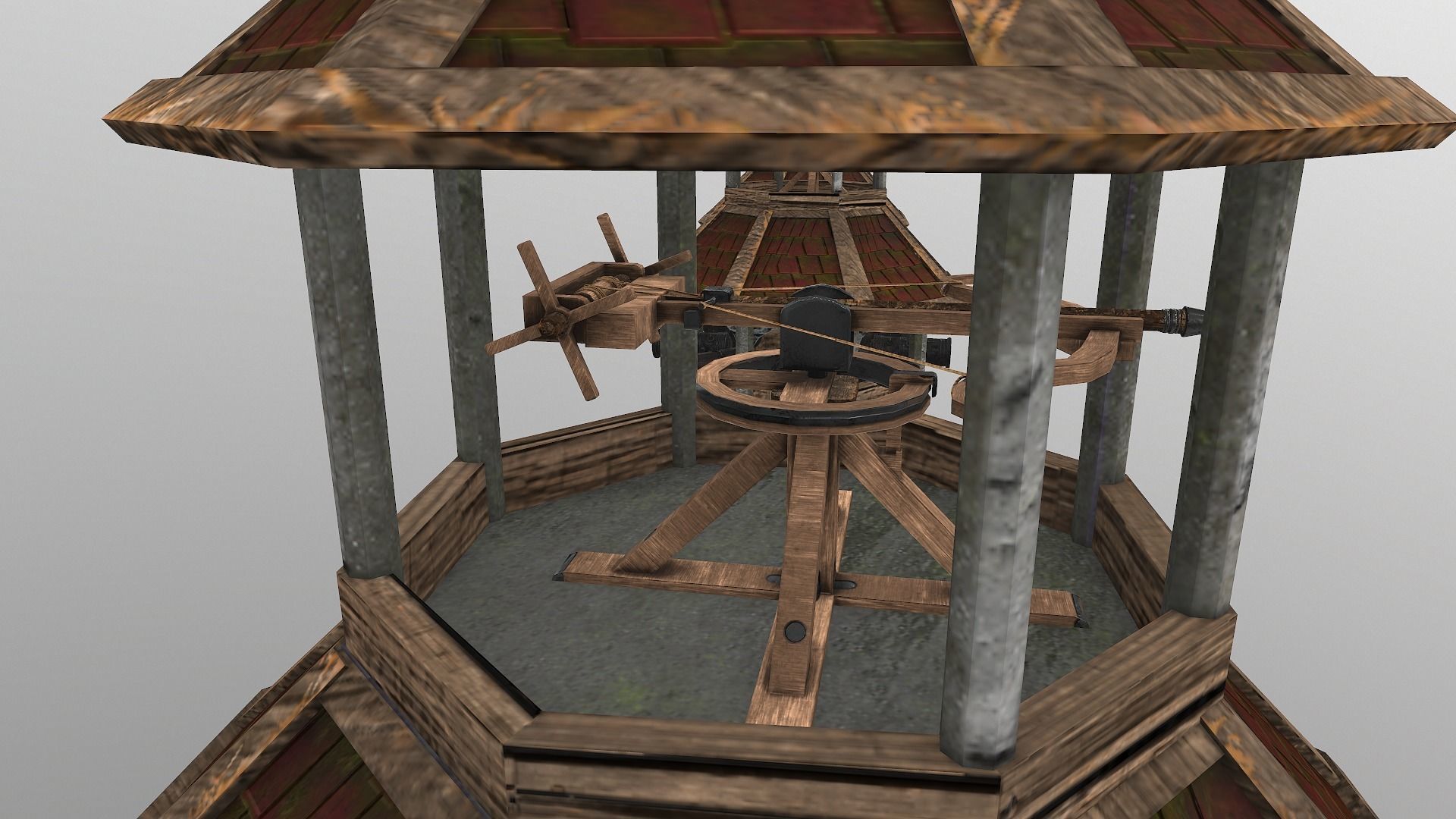 Castle Wall Level 20 3D model_14