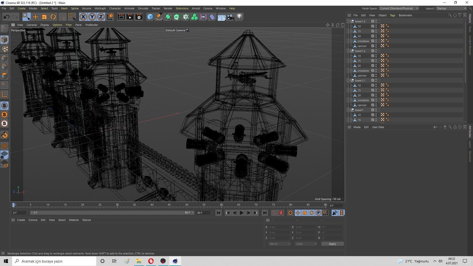 Castle Wall Level 20 3D model_42