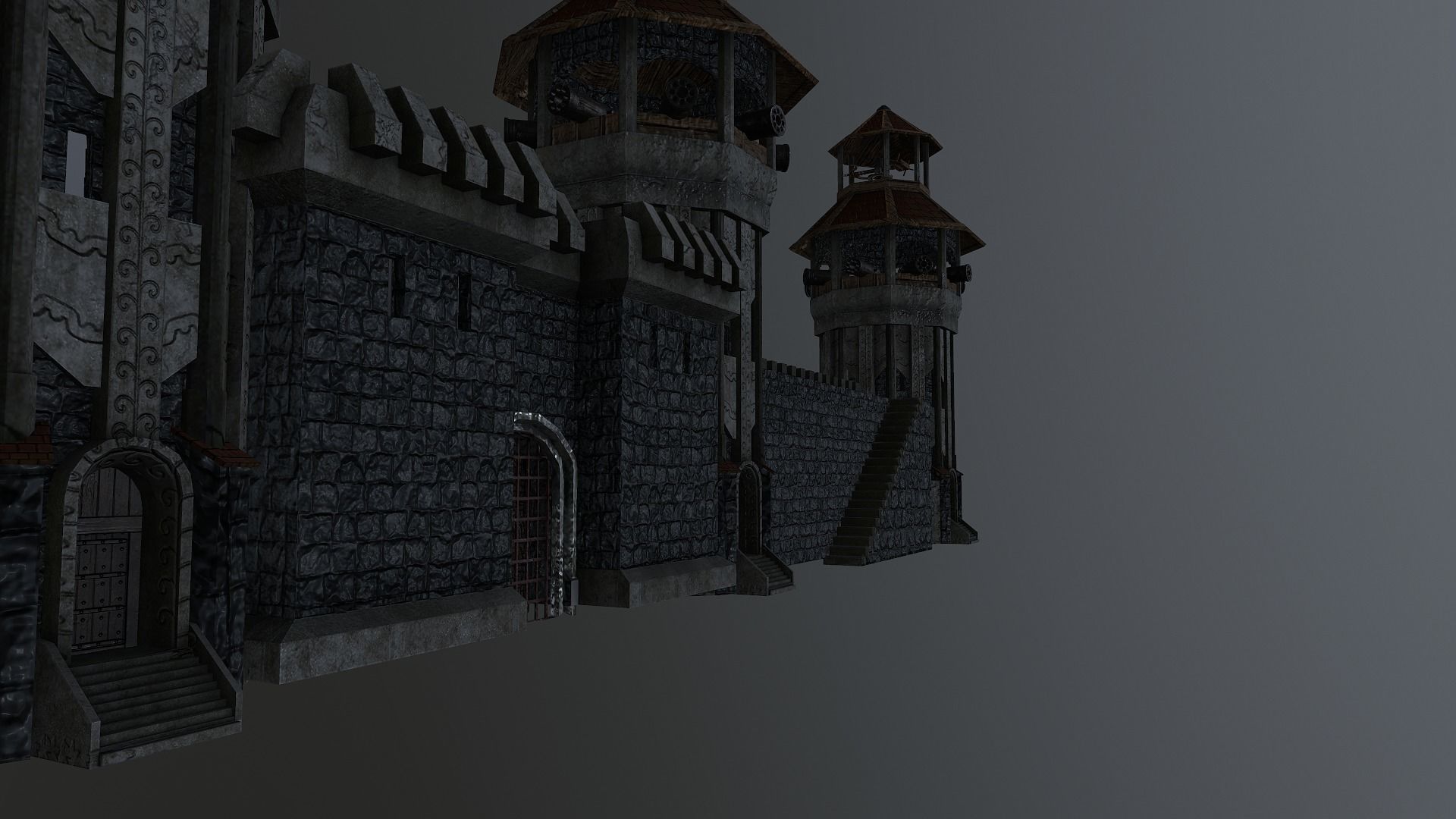 Castle Wall Level 20 3D model_36