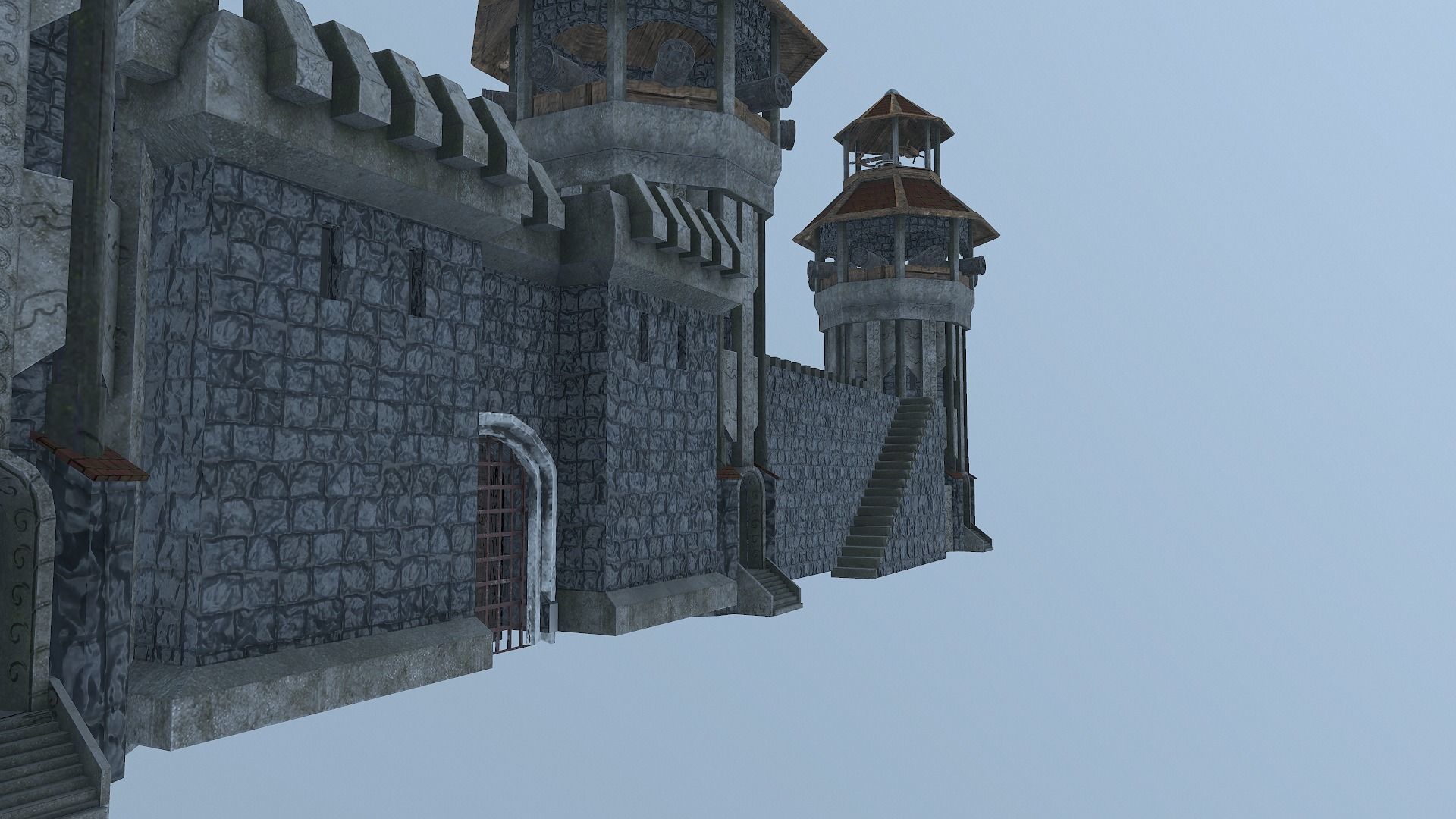 Castle Wall Level 20 3D model_21