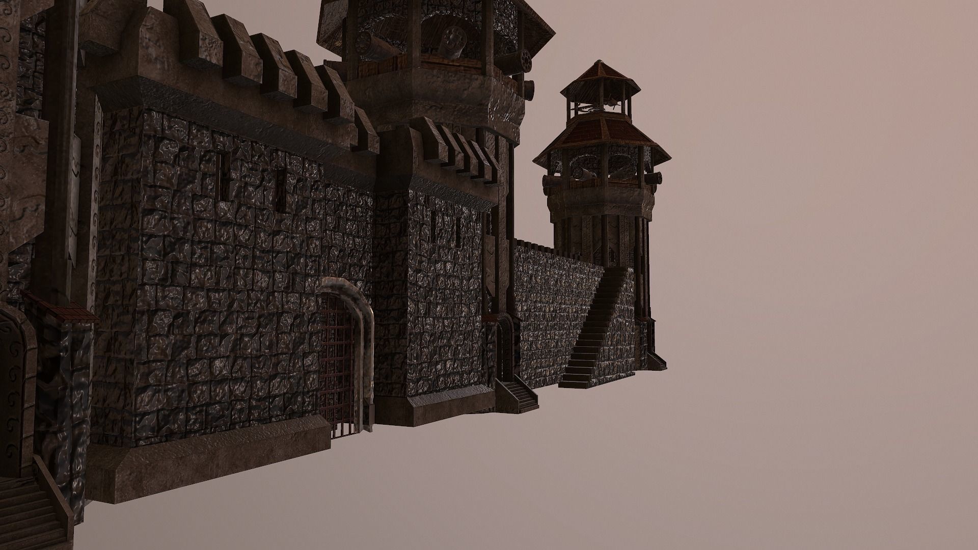 Castle Wall Level 20 3D model_20