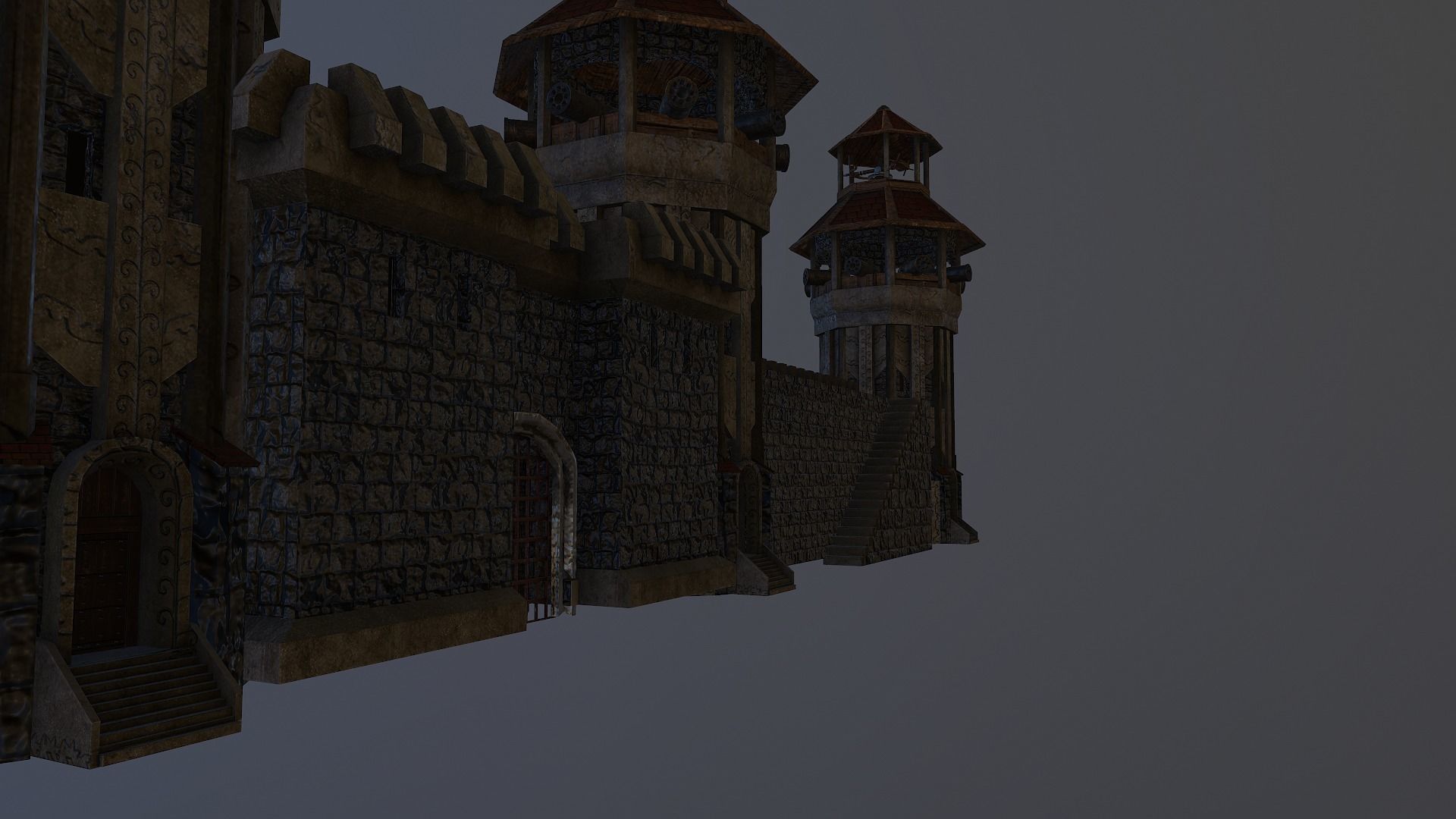 Castle Wall Level 20 3D model_26