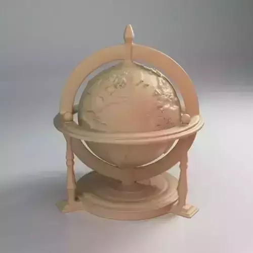 Engraved Globe Stl 3D print model