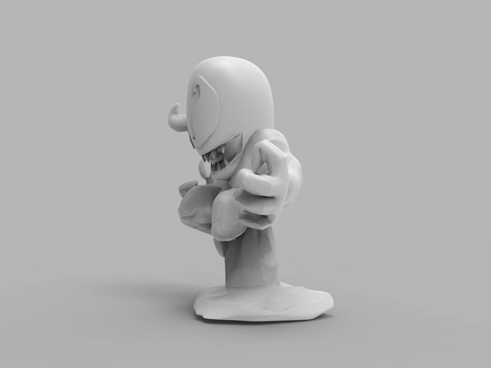 Chibi ULTIMATE VENOM Sitting on rocks 3D PRINTING DIORAMA 3D print model_3