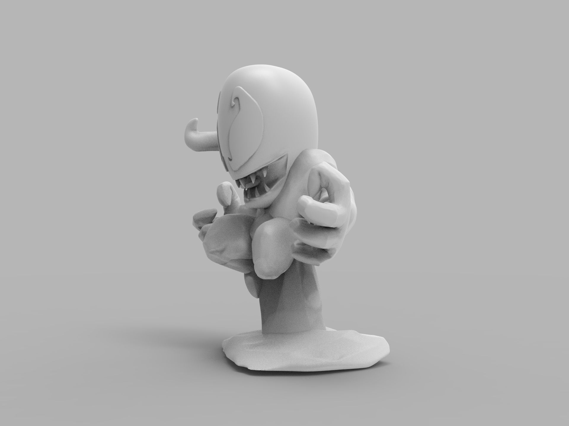 Chibi ULTIMATE VENOM Sitting on rocks 3D PRINTING DIORAMA 3D print model_23