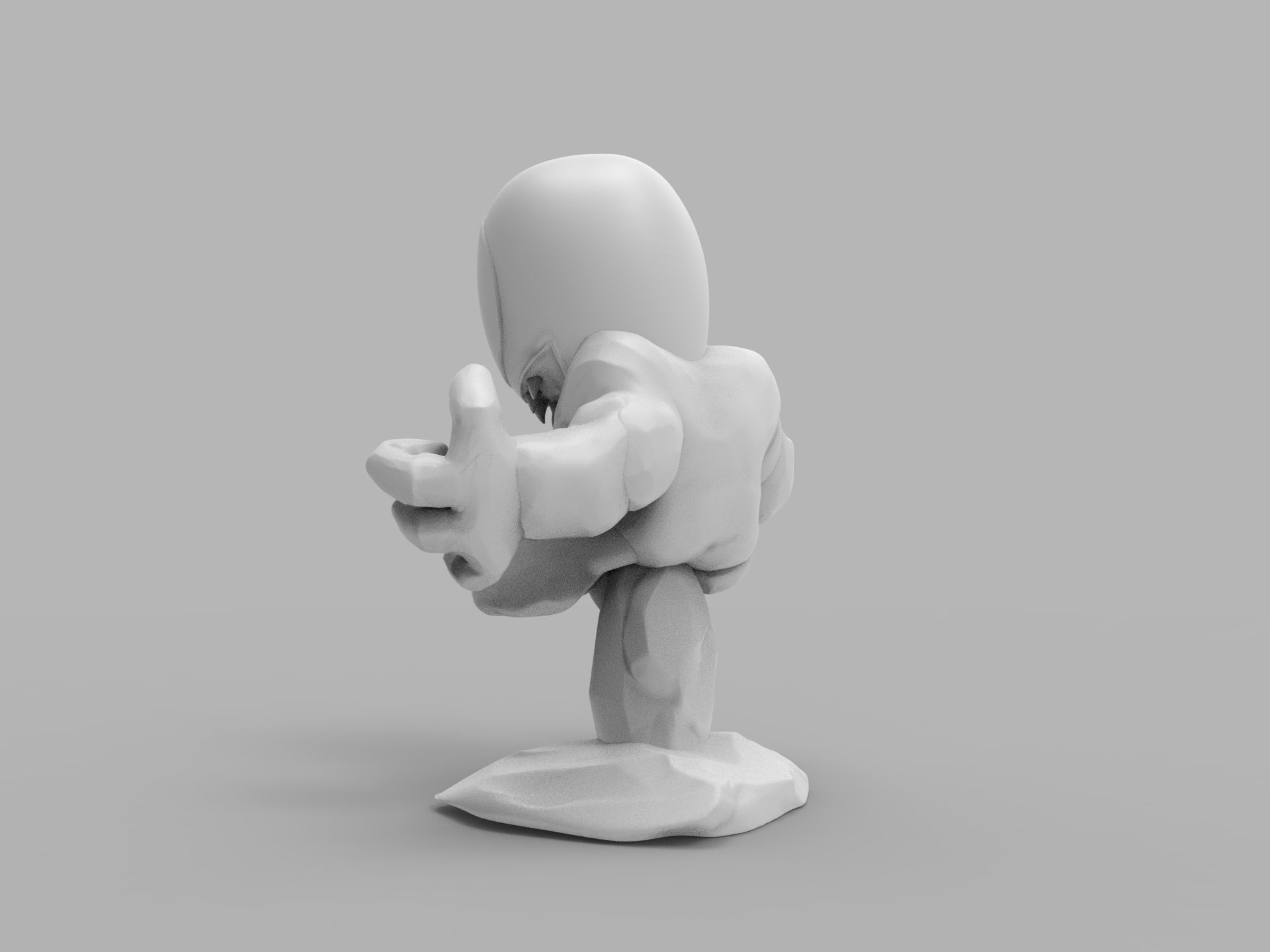 Chibi ULTIMATE VENOM Sitting on rocks 3D PRINTING DIORAMA 3D print model_30