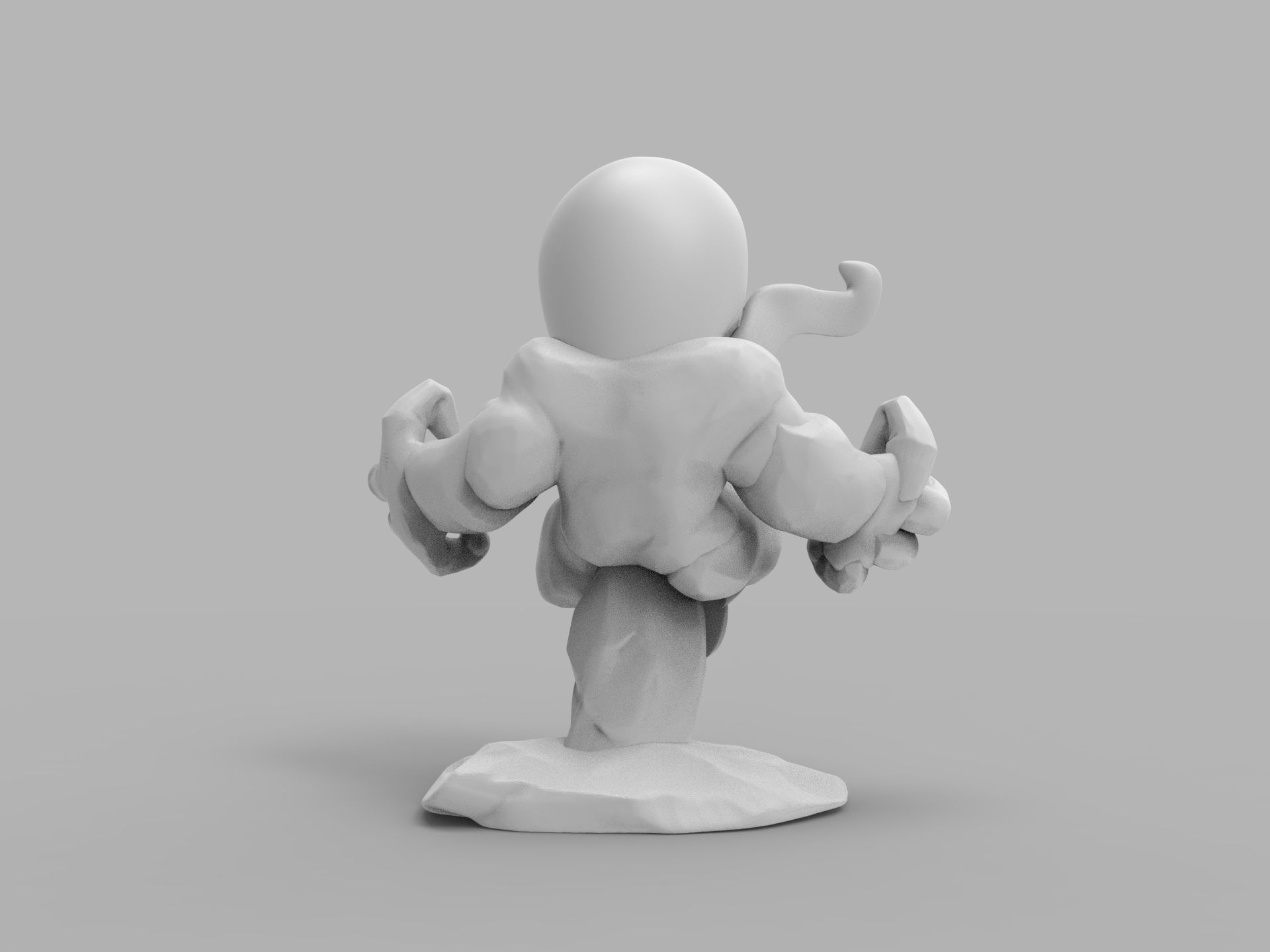 Chibi ULTIMATE VENOM Sitting on rocks 3D PRINTING DIORAMA 3D print model_5