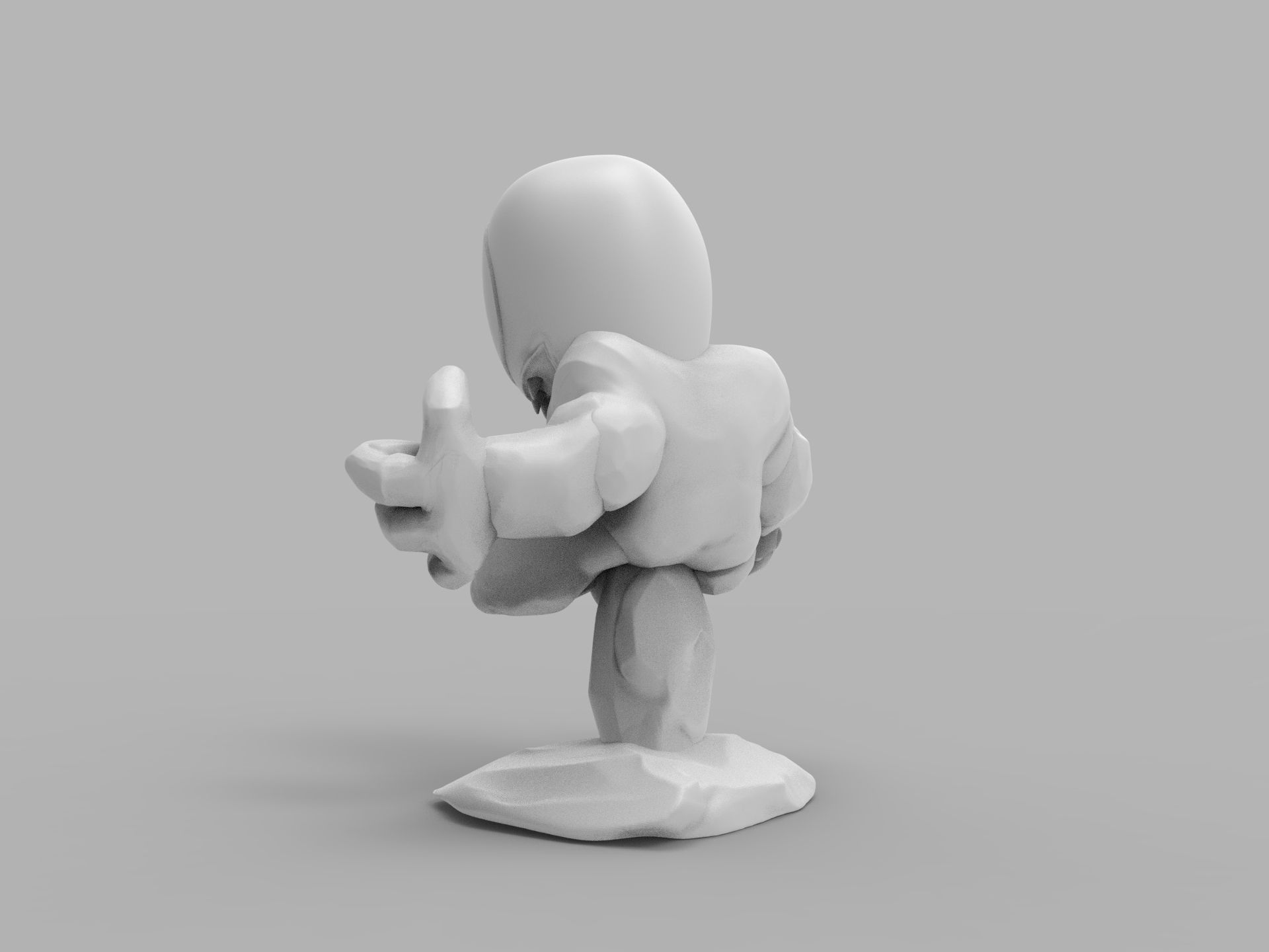 Chibi ULTIMATE VENOM Sitting on rocks 3D PRINTING DIORAMA 3D print model_31