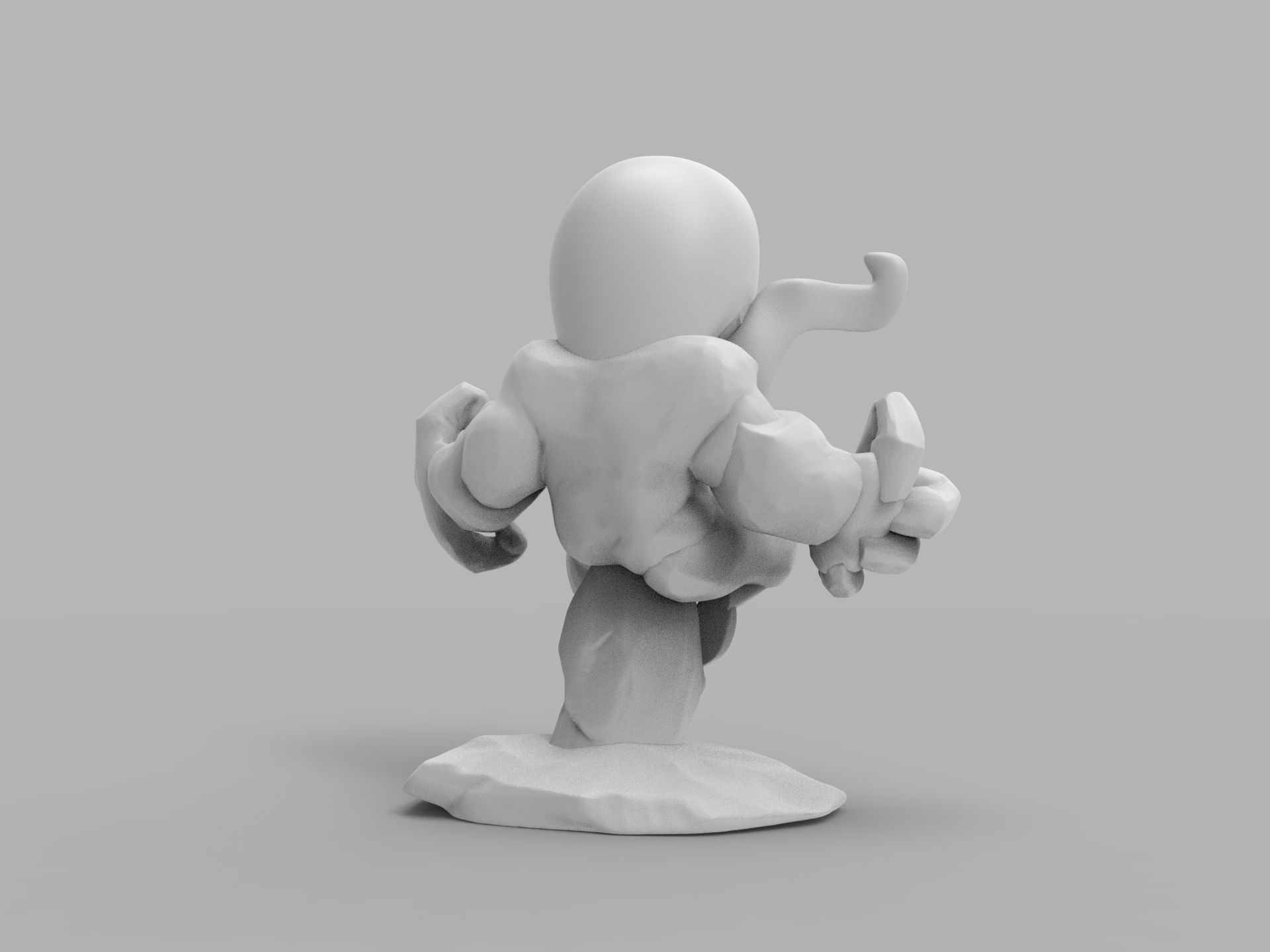 Chibi ULTIMATE VENOM Sitting on rocks 3D PRINTING DIORAMA 3D print model_24