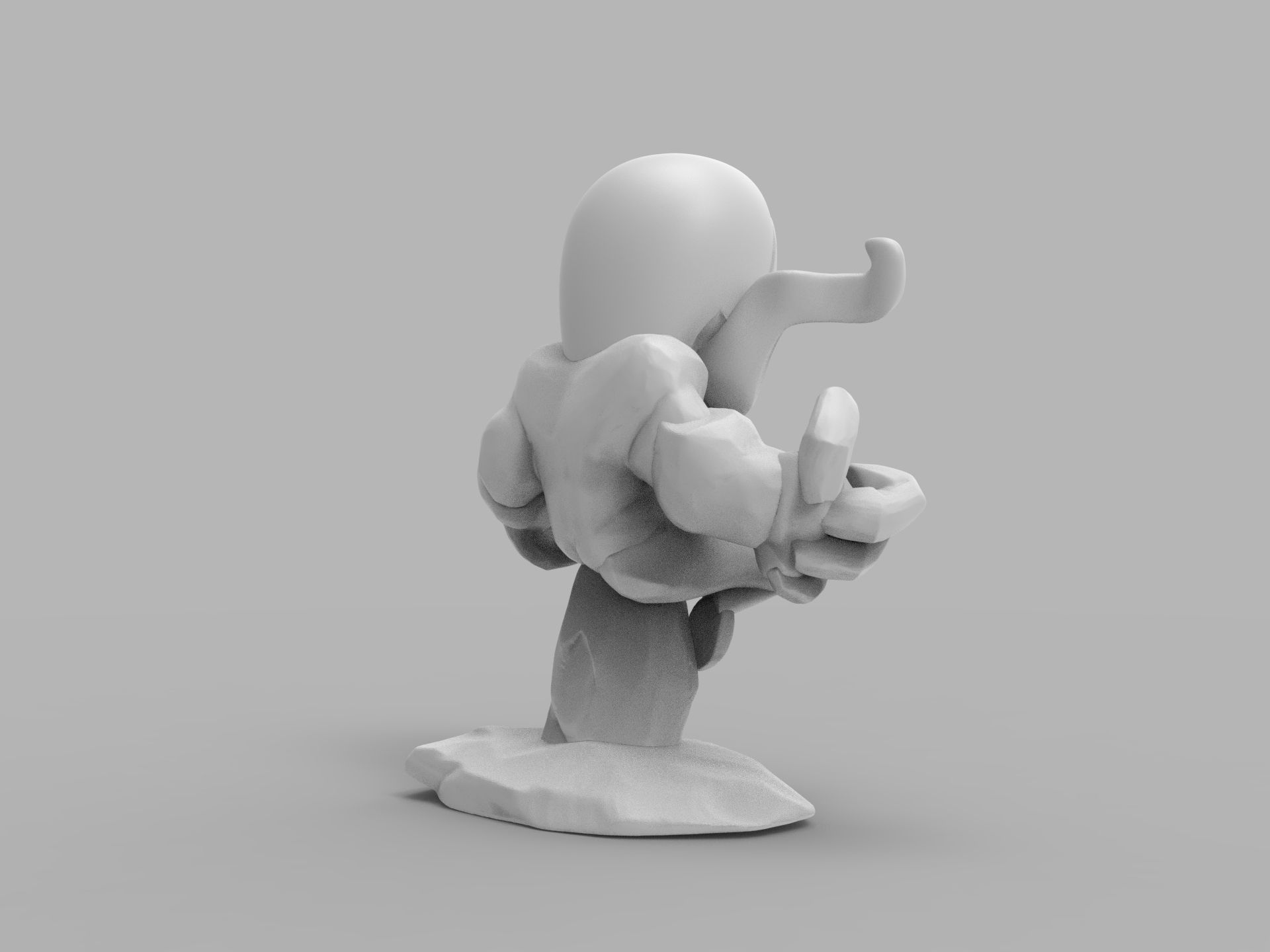 Chibi ULTIMATE VENOM Sitting on rocks 3D PRINTING DIORAMA 3D print model_39