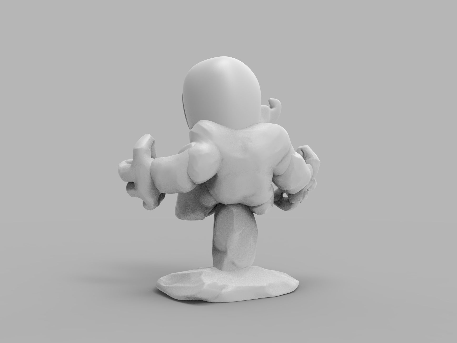 Chibi ULTIMATE VENOM Sitting on rocks 3D PRINTING DIORAMA 3D print model_34