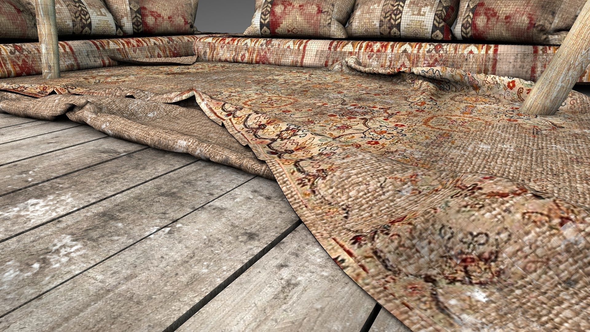 Worn Desert Tent 3D model_19