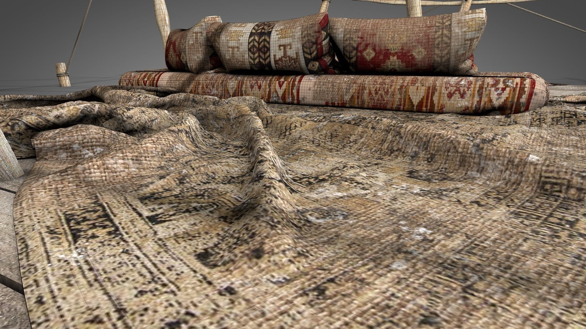 Worn Desert Tent 3D model_20