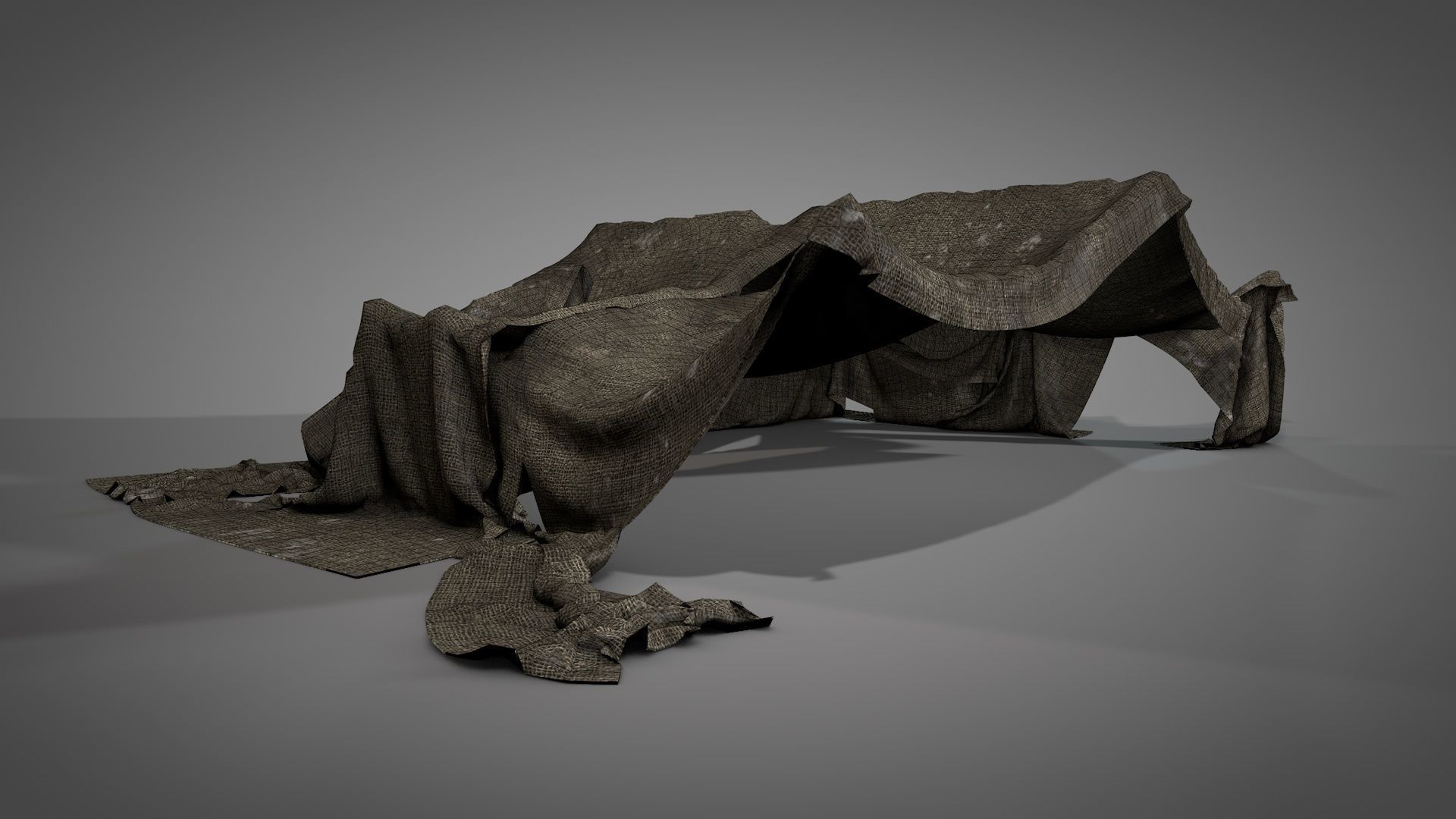 Worn Desert Tent 3D model_16