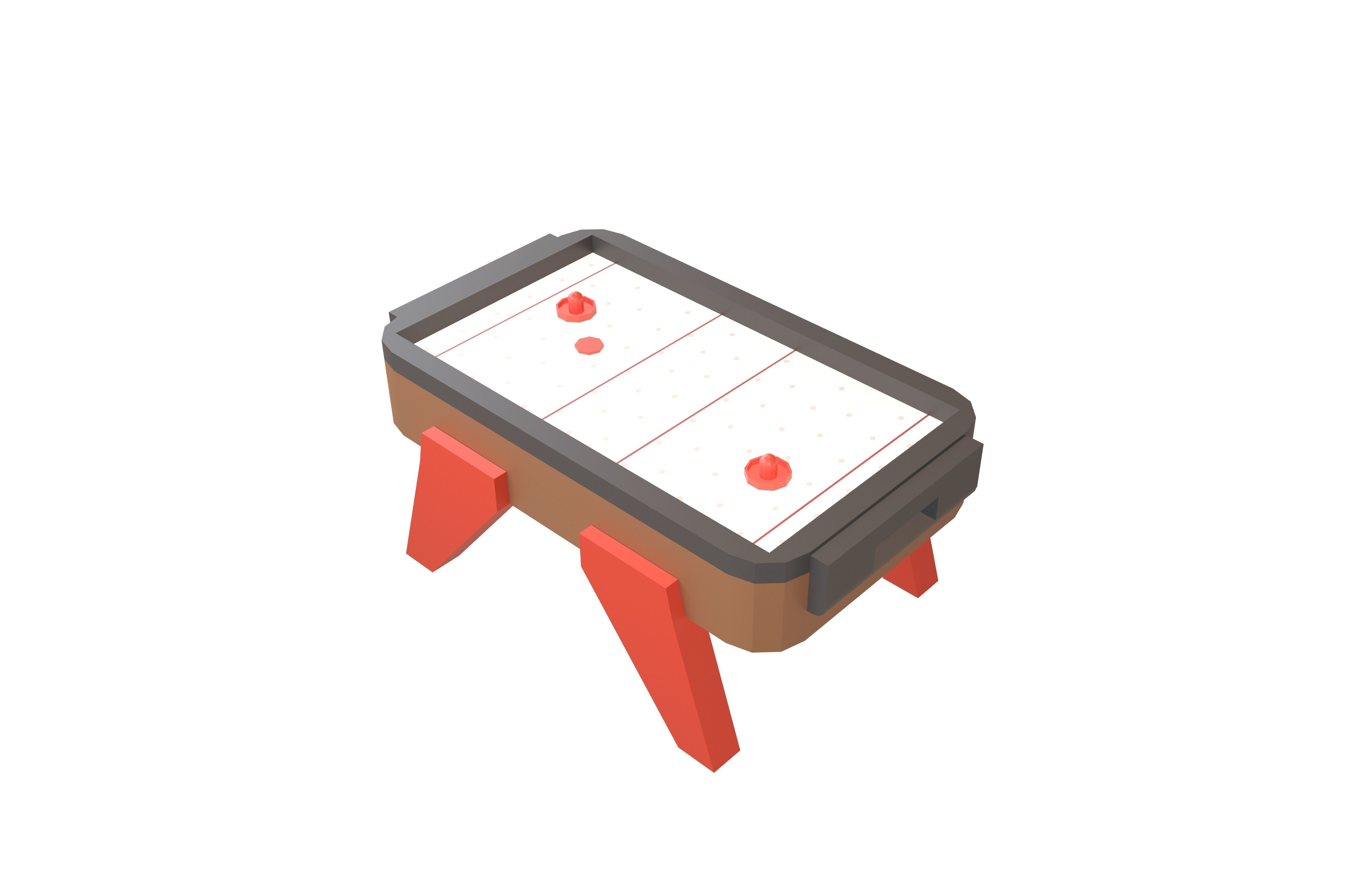 Hockey Board Game v1 001 Low-poly 3D model_2