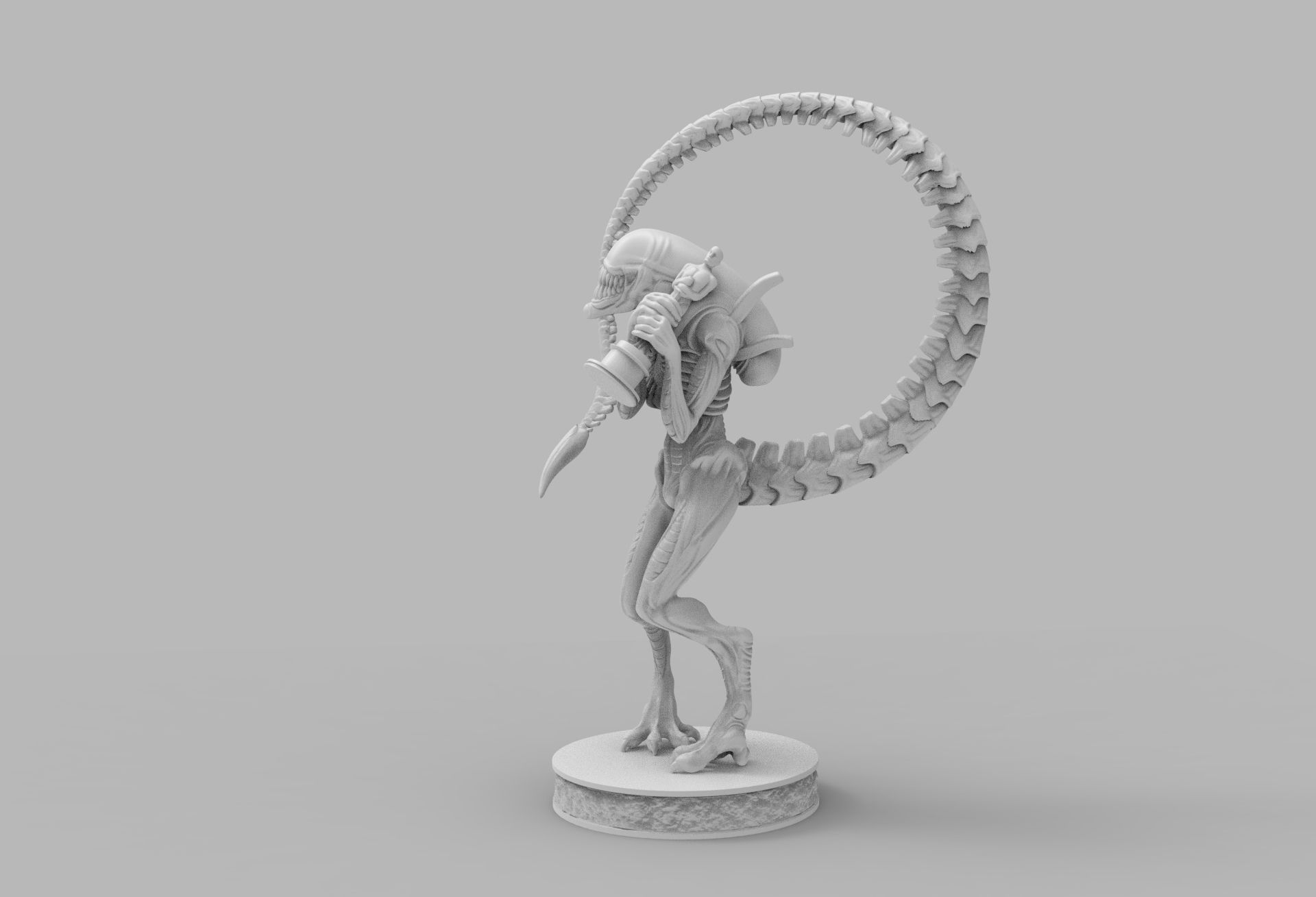 ALIEN XENOMORPH wins OSCAR PRINTING DIORAMA 3D print model_32