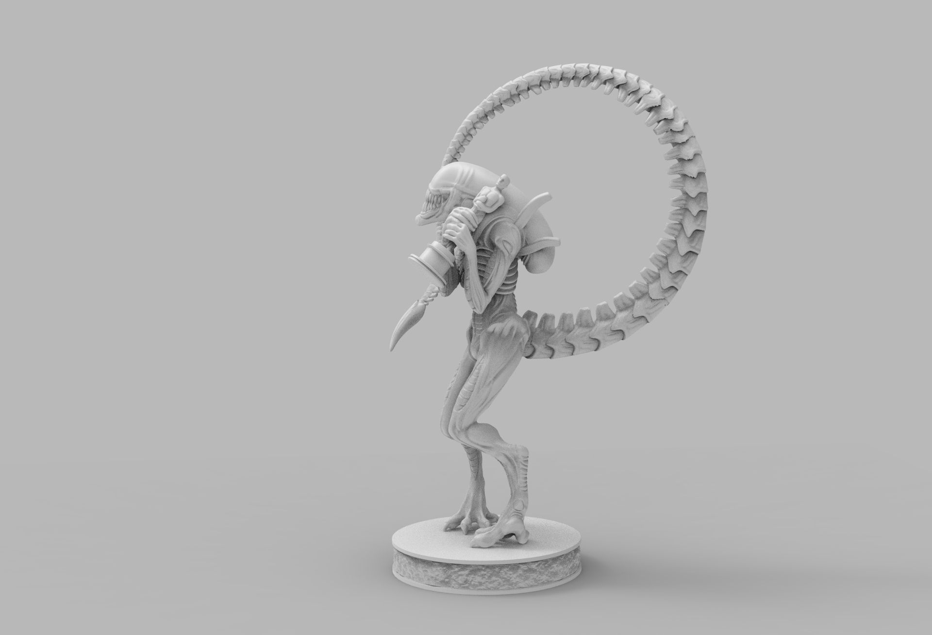ALIEN XENOMORPH wins OSCAR PRINTING DIORAMA 3D print model_33