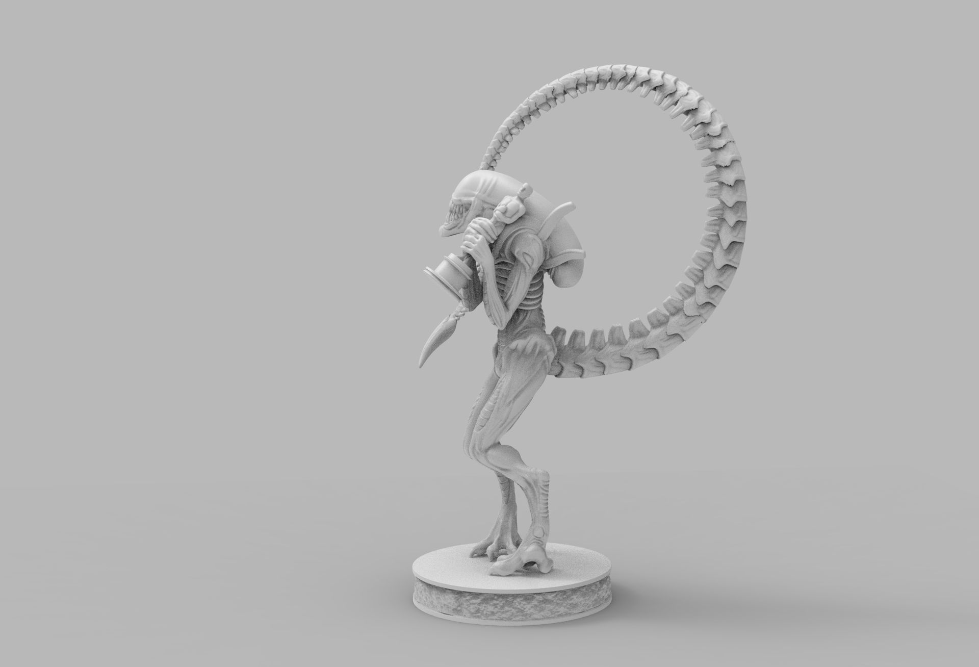 ALIEN XENOMORPH wins OSCAR PRINTING DIORAMA 3D print model_50