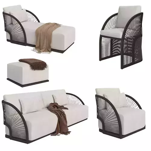 Restoration Hardware Pavona Sofa Collection 3D model
