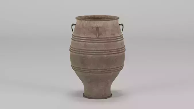  Old Terracotta Pottery 28x28x40 Low-poly 3D model