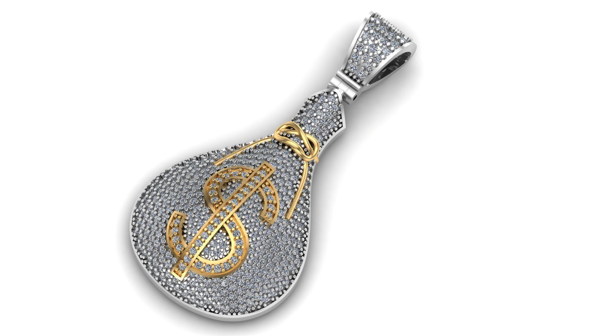 Dollar Pendant 3d print  model  3D print model_7