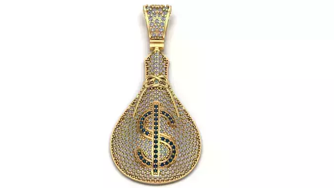 Dollar Pendant 3d print  model 
