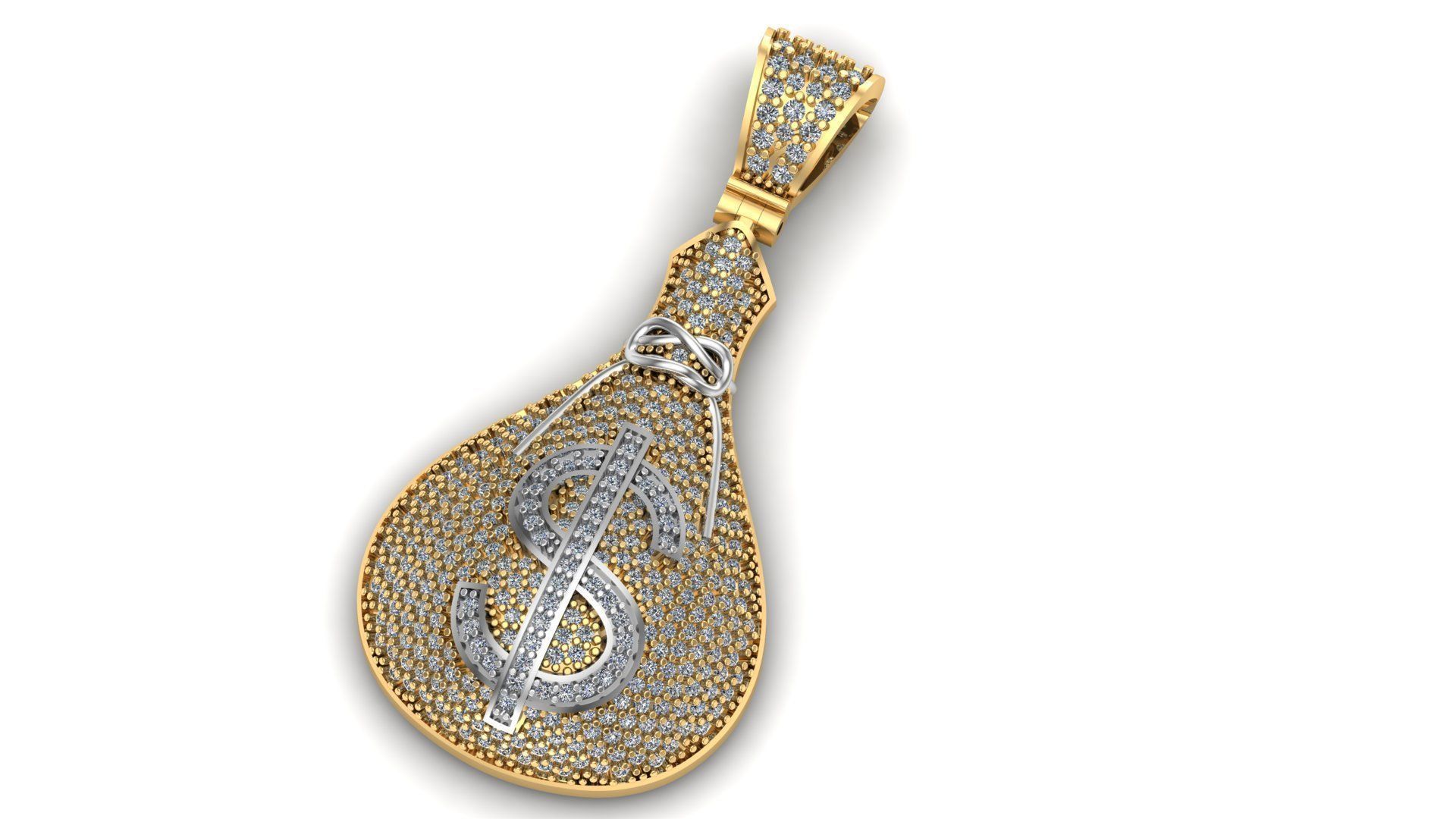 Dollar Pendant 3d print  model  3D print model_5