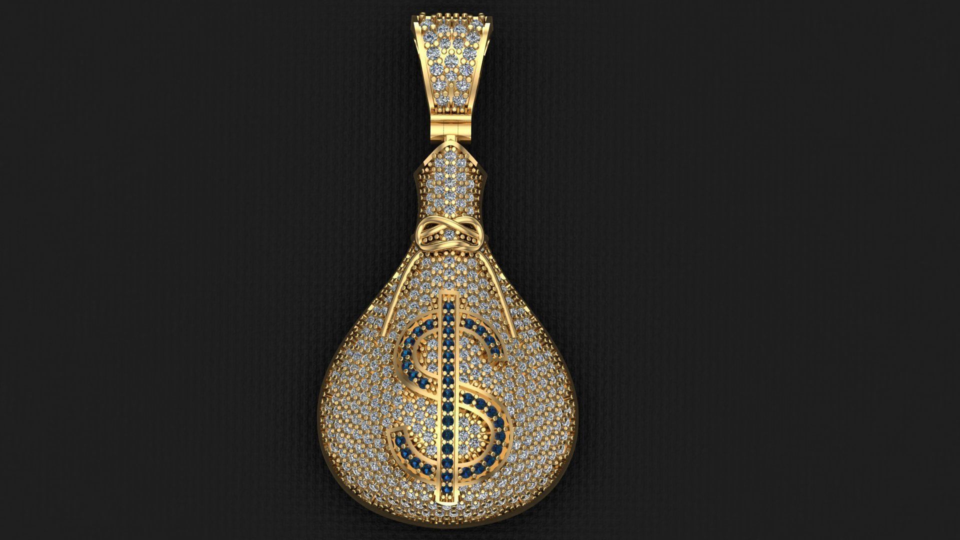 Dollar Pendant 3d print  model  3D print model_9