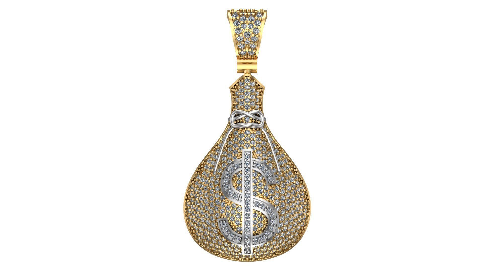 Dollar Pendant 3d print  model  3D print model_1