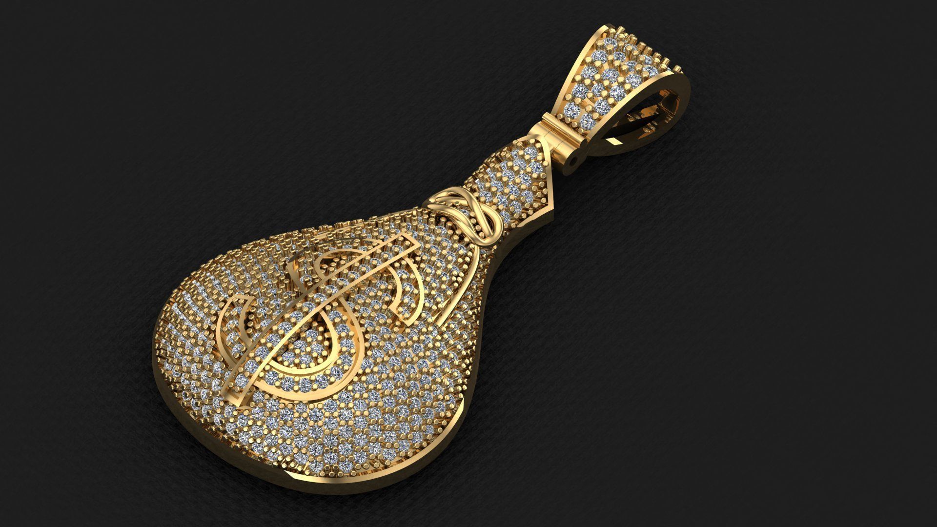 Dollar Pendant 3d print  model  3D print model_8