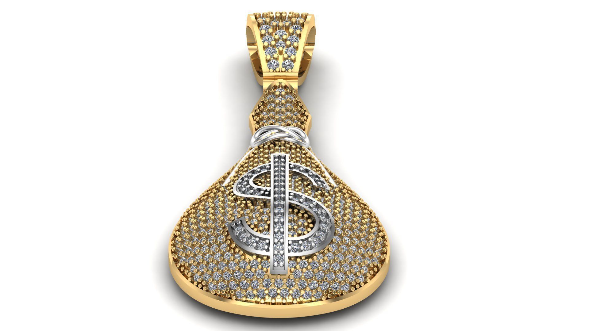 Dollar Pendant 3d print  model  3D print model_3