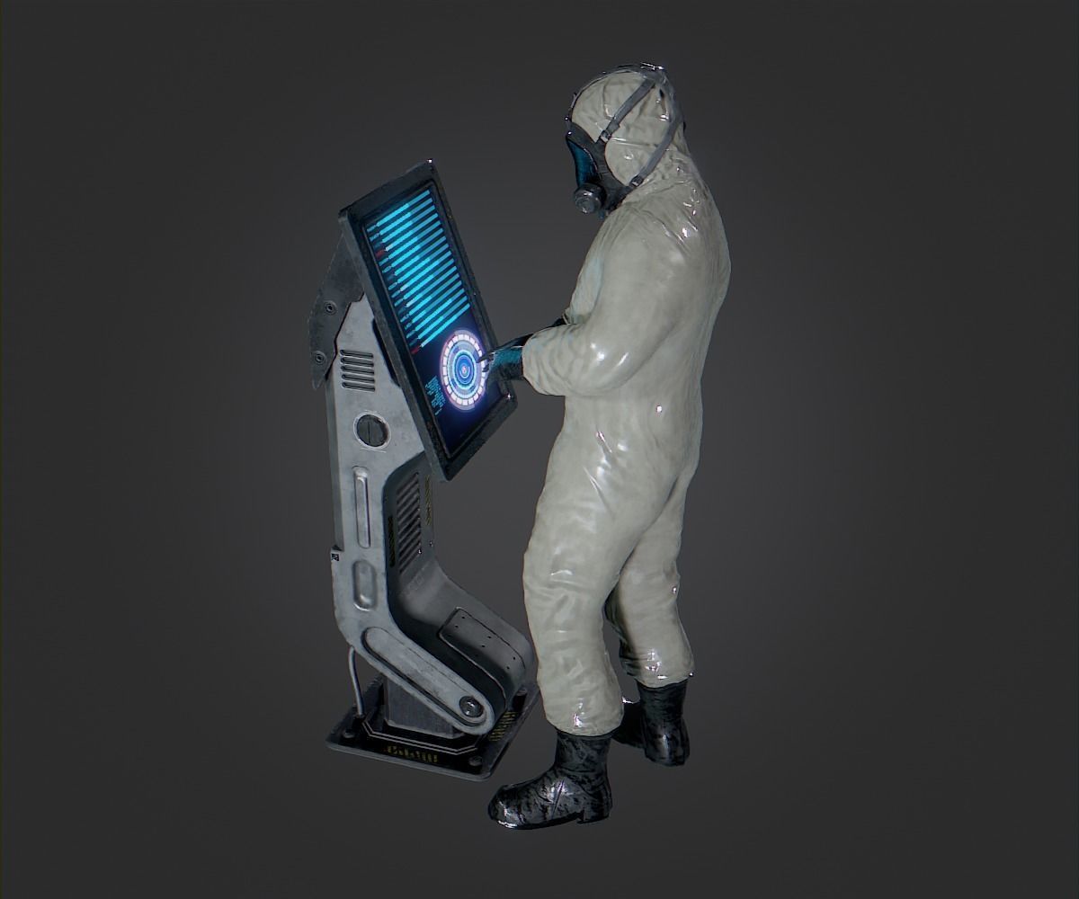 Sci Fi Laboratory Low-poly 3D model_8