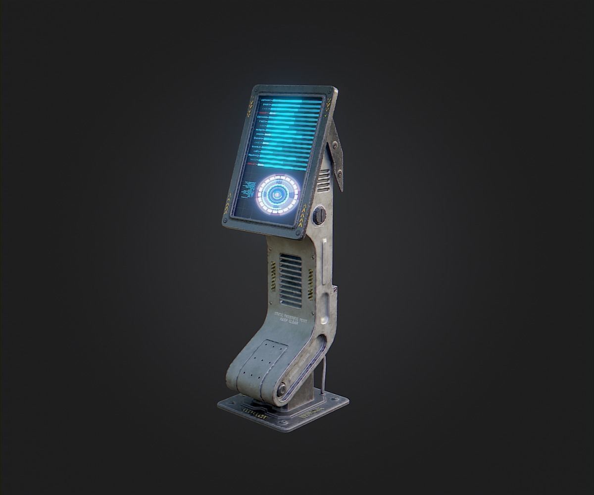 Sci Fi Laboratory Low-poly 3D model_9