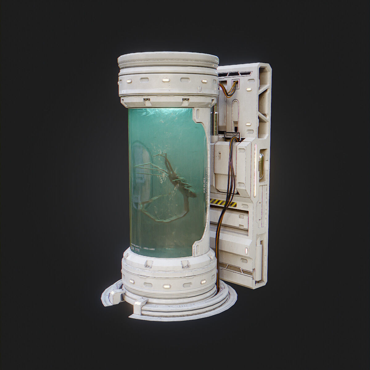 Sci Fi Laboratory Low-poly 3D model_7