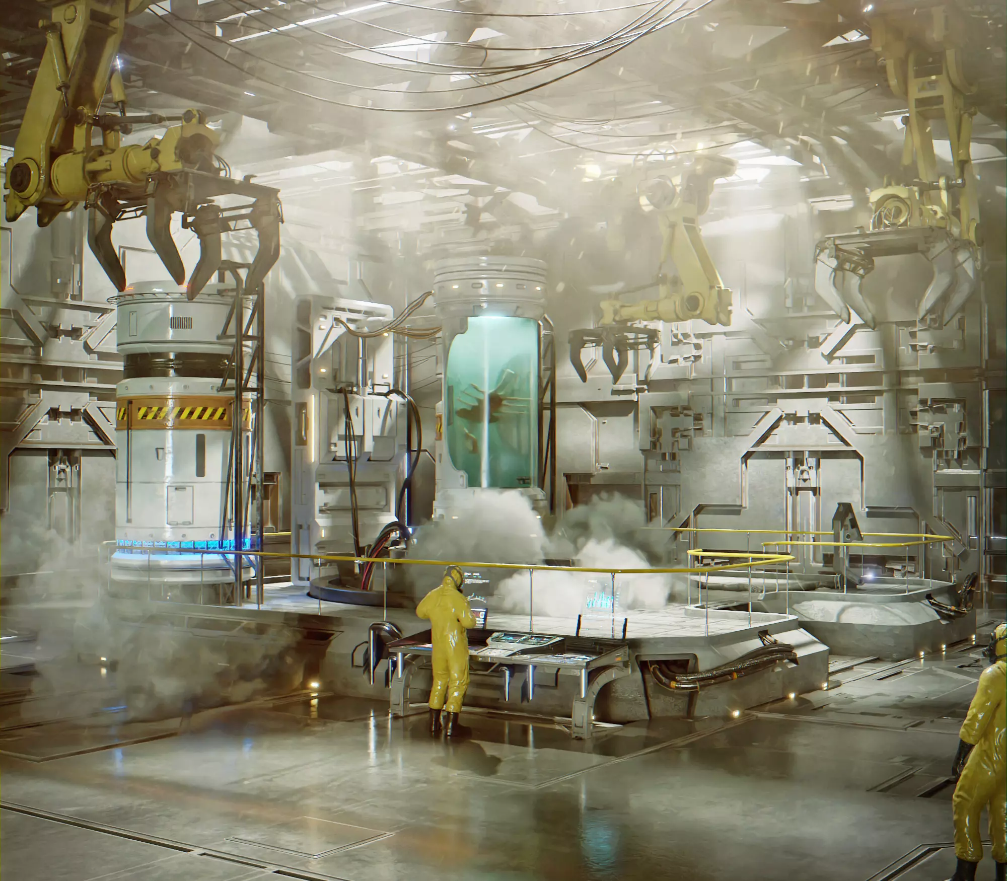 Sci Fi Laboratory Low-poly 3D model_0