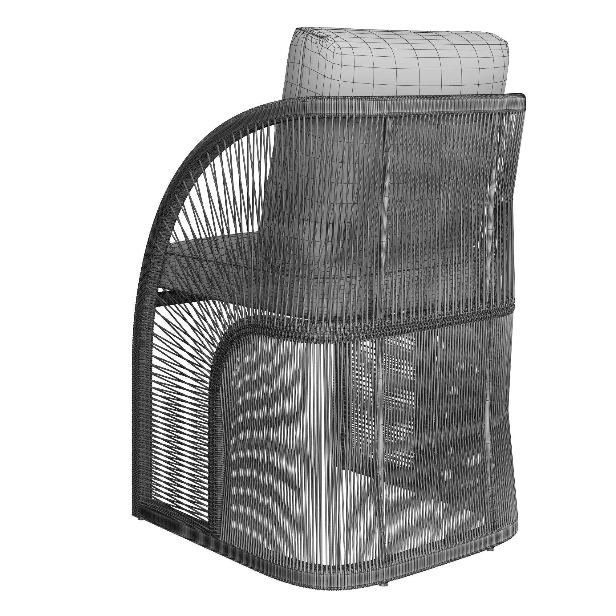 Restoration Hardware Pavona Chair Trento Travertine Dining Table 3D