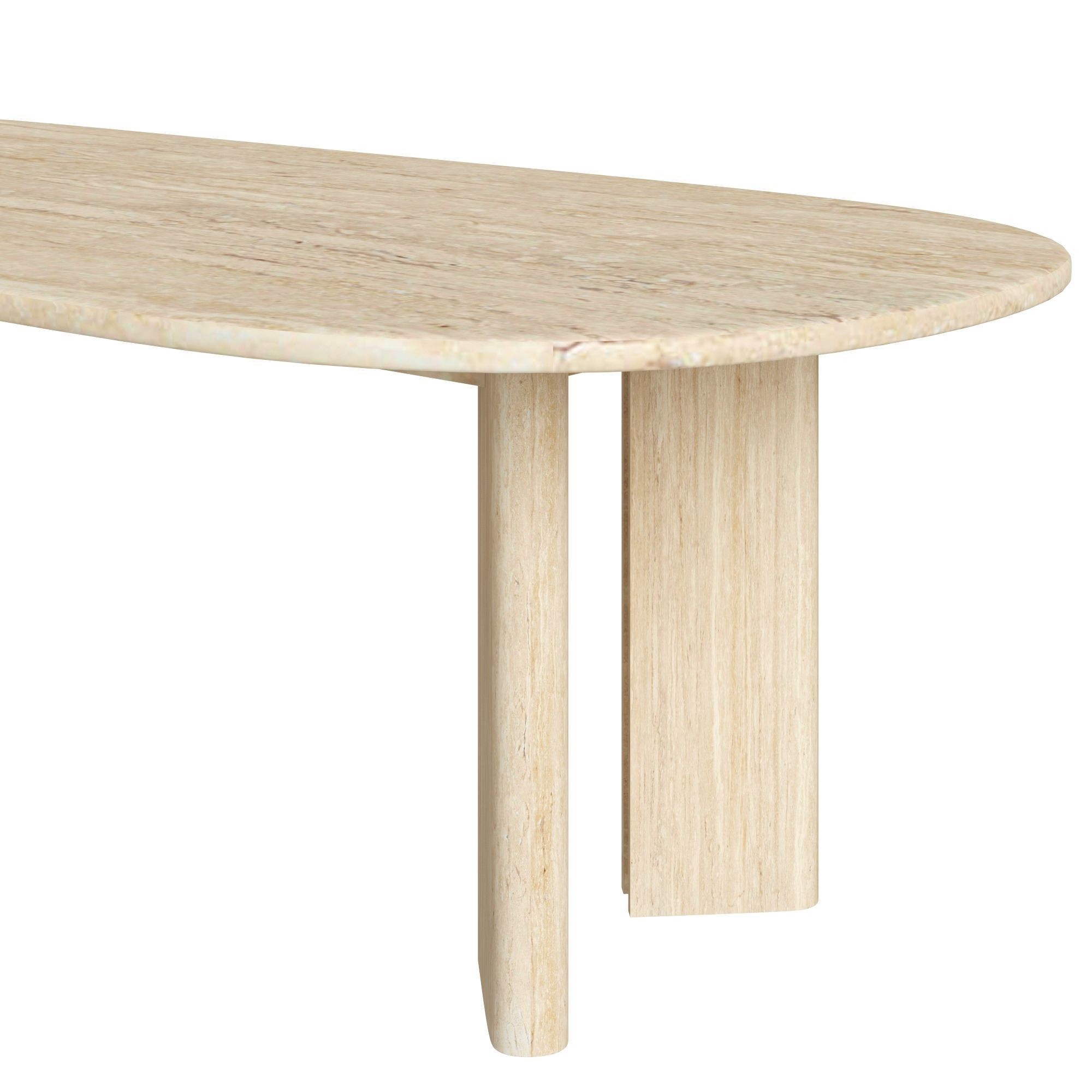 Restoration Hardware Pavona Chair Trento Travertine Dining Table 3D