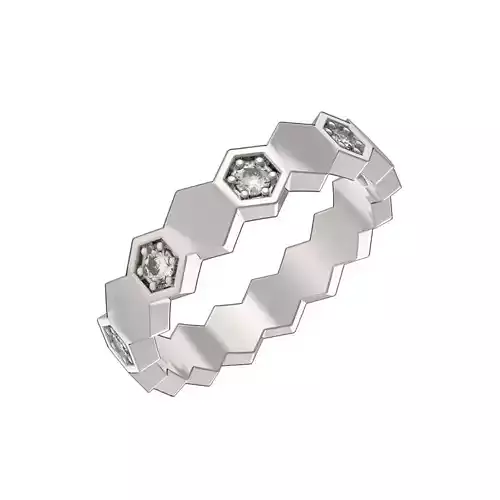 U037-04 Honeycomb ring