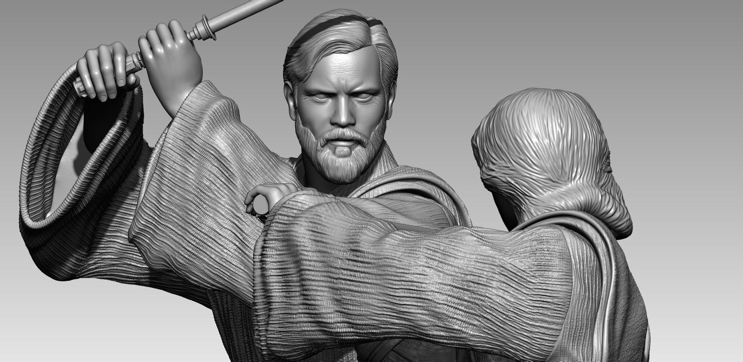 Anakin Skywalker VS Obi-Wan Kenobi 3D print model_7