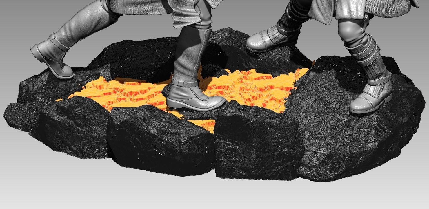 Anakin Skywalker VS Obi-Wan Kenobi 3D print model_4