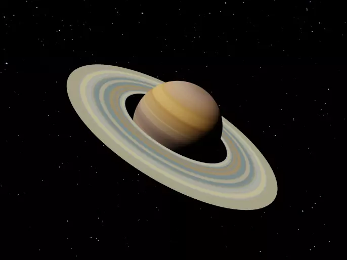 Planet Saturn Free low-poly 3D model