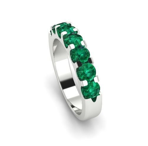 458 Ring with round stones 3D print model_1