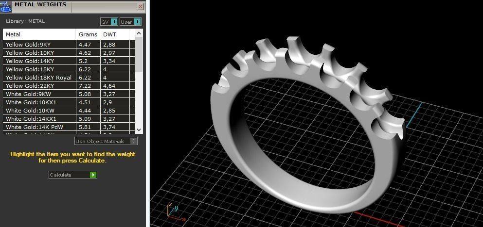 458 Ring with round stones 3D print model_8