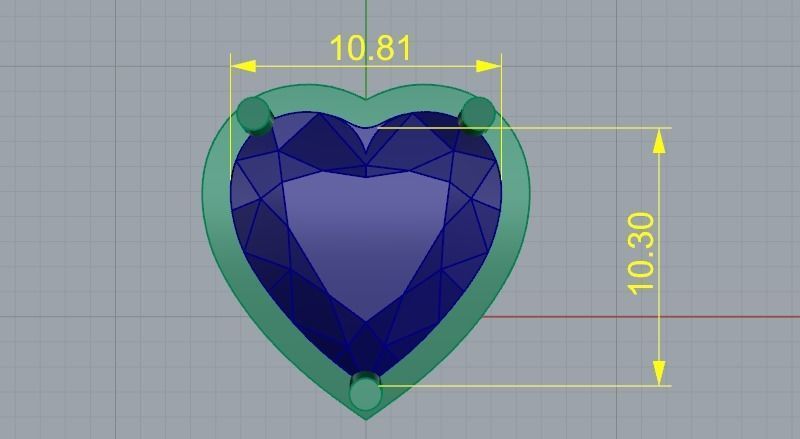 456 Pendant in the shape of a heart 3D print model_9