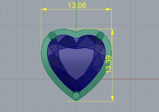 456 Pendant in the shape of a heart 3D print model_4