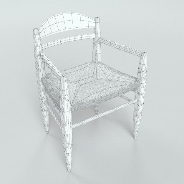 Billiani Vincent VG armchair rope 3D model_1
