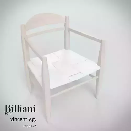 Billiani Vincent VG lounge chair white 3D model